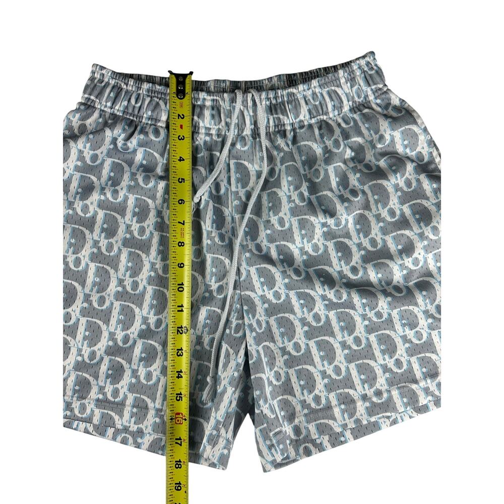 Dior Gray Monogram Patterned Athletic Shorts Brav… - image 4